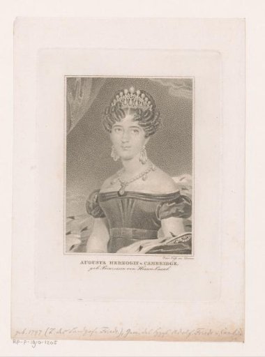 Portrait of Augusta of Hesse-Kassel, Duchess of Cambridge