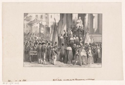 Erection of the Statue of Walter Scott in Edinburgh