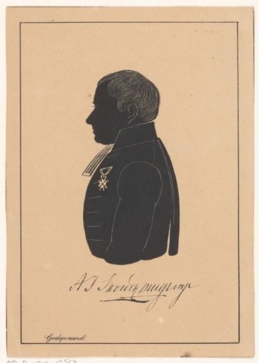 Silhouette Portrait of Adriaan Isaac Snouck Hurgronje