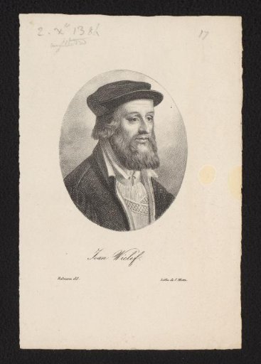 Portrait of theologian John Wyclif