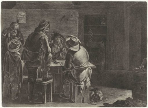 Men and a Boy at a Table