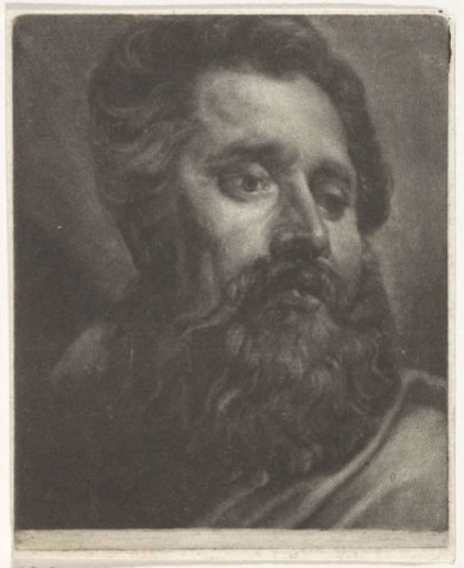 Head of a man with a beard