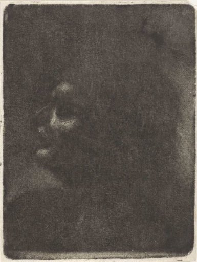 Head of a man, in profile to the left