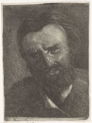 Head of a man with a short beard