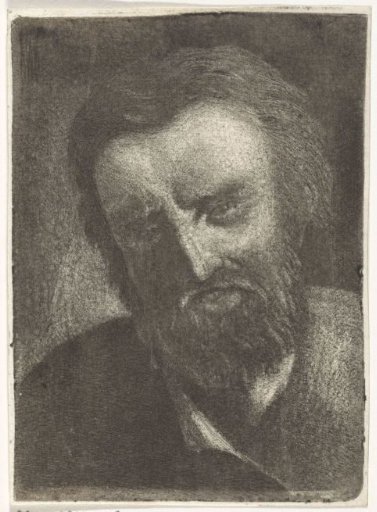 Head of a man with a short beard
