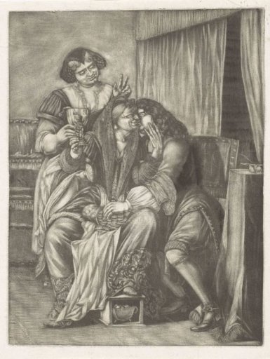Old woman and young man