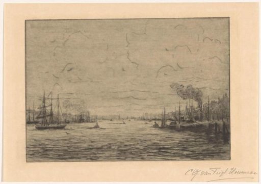 View of the Meuse at Rotterdam