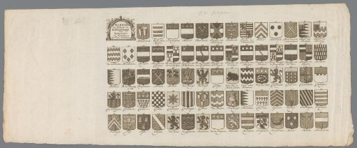 Coat of Arms Map with the Names and Arms of the Nobility and Knighthood of Zeeland