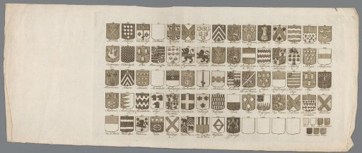 Continuation of a Coat of Arms Map with the Names and Arms of the Nobility and Knighthood of Zeeland
