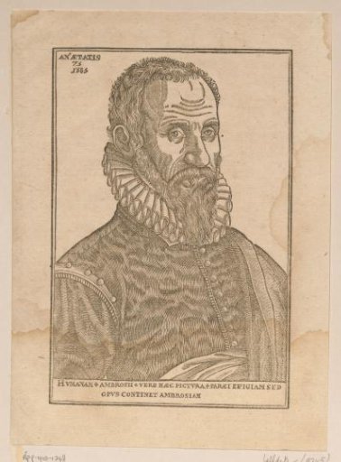 Portrait of Ambroise Paré at the age of 75