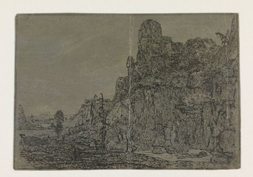 Landscape with a Steep Cliff, Small Version