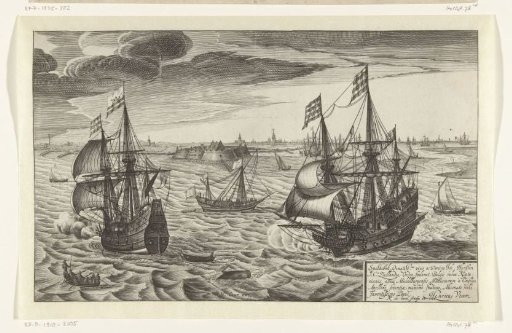 Seascape with view of the fort of Rammekens