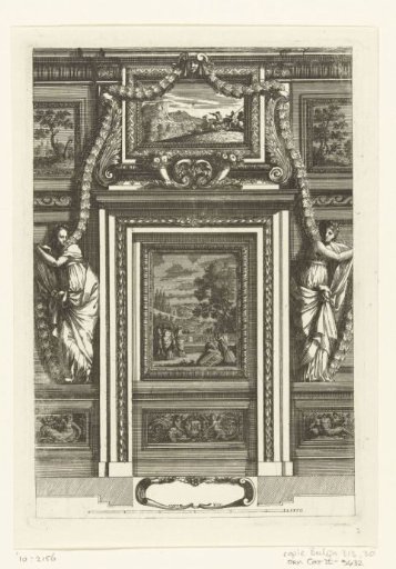 Door with a painting