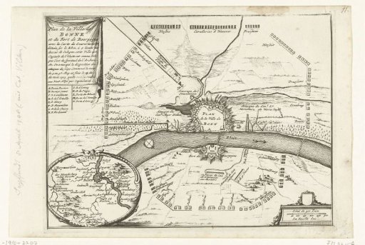 Map of the Siege of Bonn, 1703