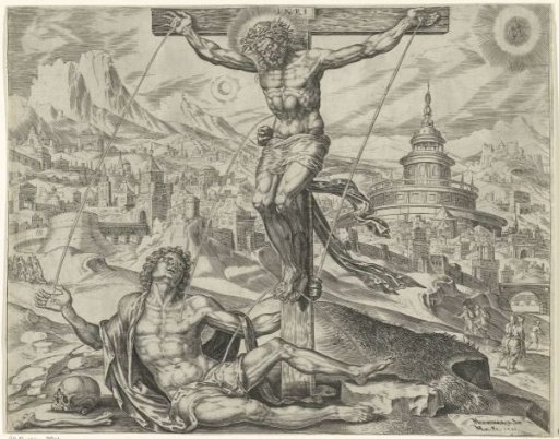 De gewonde Mens genezen door Christus' bloed