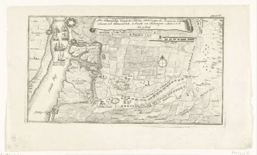 Map of the Battle of Ekeren, 1703