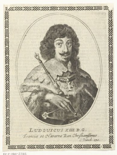 Portrait of Louis XIII, King of France in oval