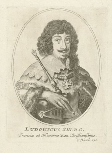 Portrait of Louis XIII, King of France in oval