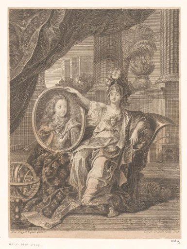 Minerva with the Portrait of the Young Louis XV of France