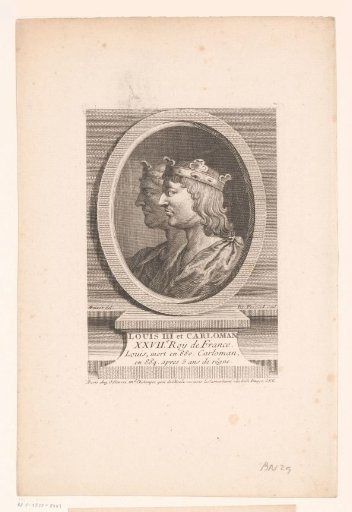 Portrait of Louis III of France and Karloman II