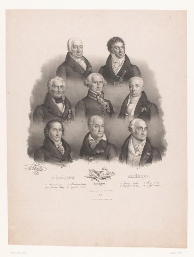 Portraits of eight famous foreign physicians from the eighteenth and nineteenth century