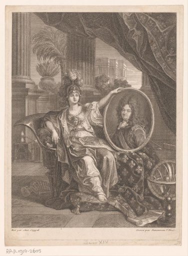 Portrait of Louis XIV supported by Minerva