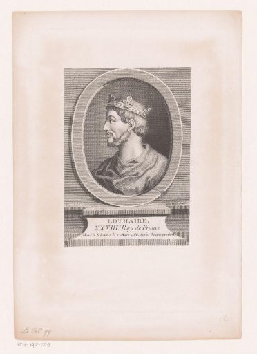 Portrait of Lotharius, King of France