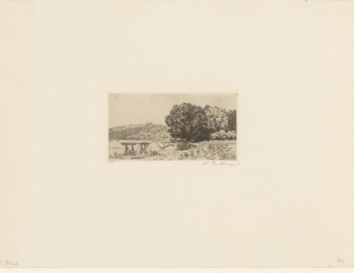 Landscape with a river and city view