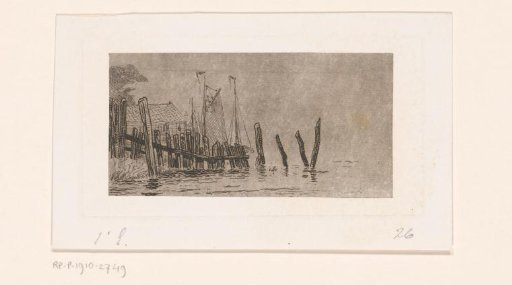 Stakes near Burcht on the Scheldt