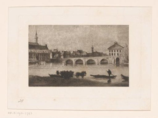View of the Alte Brücke in Frankfurt am Main