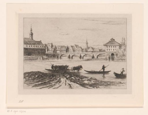 View of the Alte Brücke in Frankfurt am Main