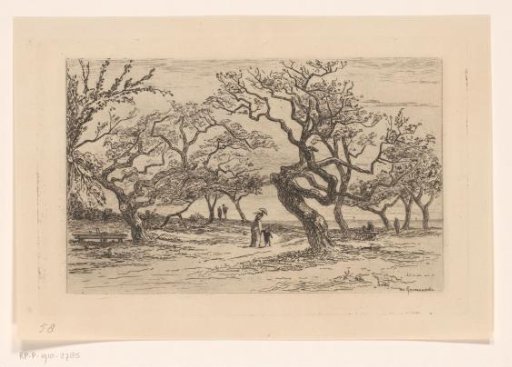 View of an orchard near Honfleur
