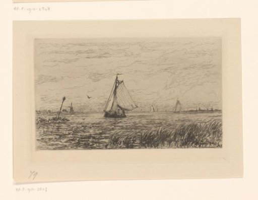 Sailing boats near Dordrecht
