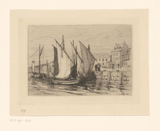 Fishing boats in the harbour of Honfleur
