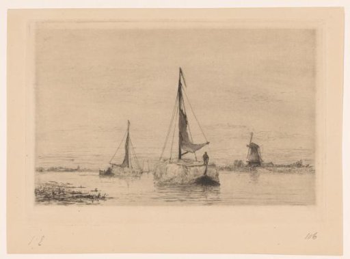 Boats with Hay on the Vecht near Weesp