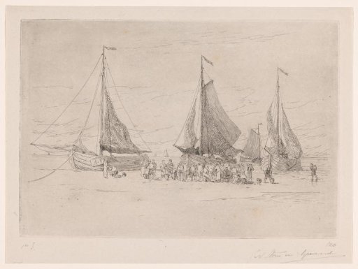 Fish selling on the beach at Zandvoort