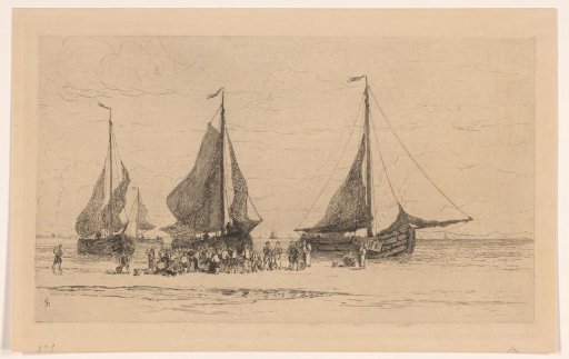 Fish selling on the beach at Zandvoort