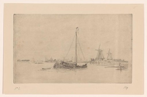 Sailing boat off Dordrecht