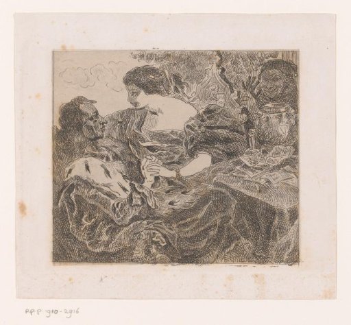 Isabella at table with Charles VI