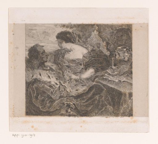 Isabella at table with Charles VI