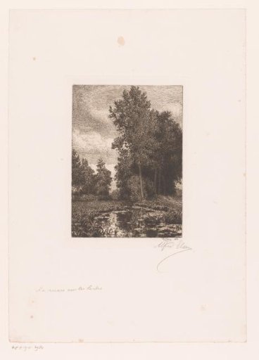 Landscape with a stream in the foreground