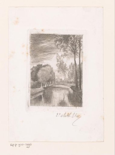 Canal with vegetation along the banks