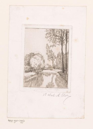 Canal with vegetation along the banks