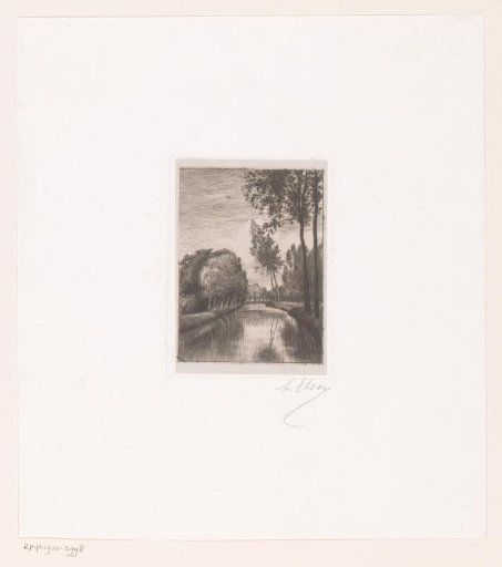 Canal with vegetation along the banks