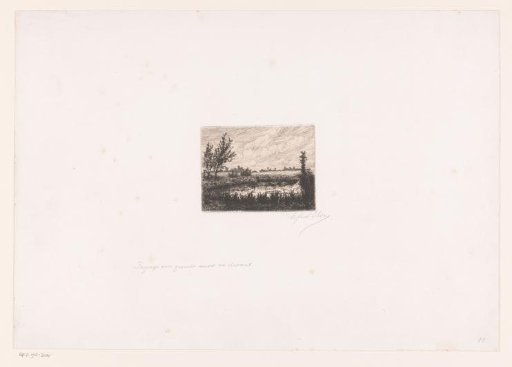 Landscape with a pool