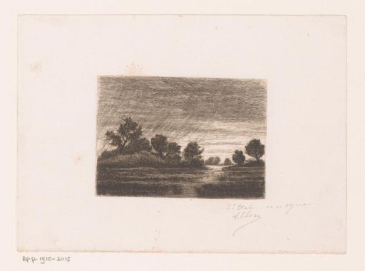 Landscape with a rain shower