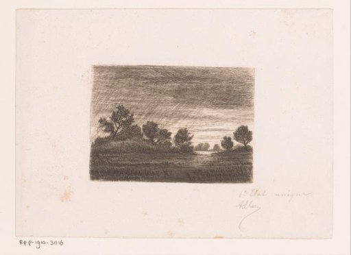 Landscape with a rain shower
