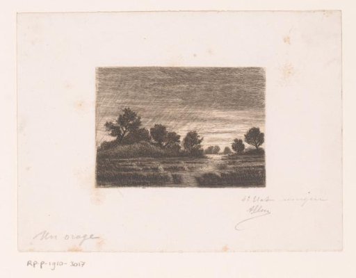 Landscape with a rain shower