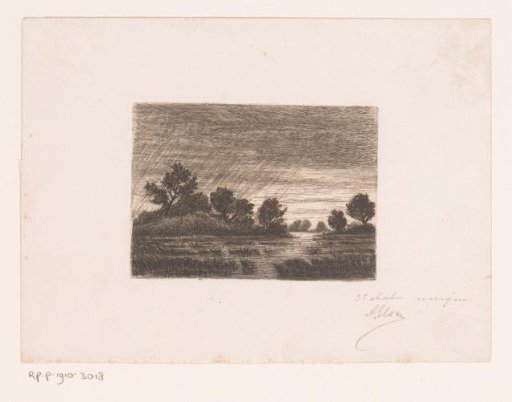 Landscape with a rain shower