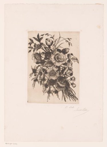 Flower still life with roses and anemones